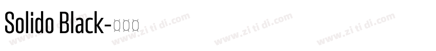 Solido Black字体转换